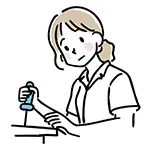 機械（工具）を操作する女性スタッフの無料イラスト | 軽作業・フリー素材