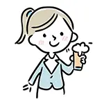 嬉しそうにビールで乾杯する女性社員の無料イラスト | 飲み会・フリー素材