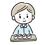 寿司（にぎり寿司）と男性の無料イラスト | 和食・食事のフリー素材