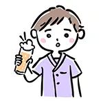 ビール（ジュース）を持つ男性の無料イラスト | 飲み物・乾杯のフリー素材