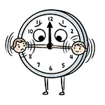 時間に追われる時計の無料イラスト | 締め切りと多忙のフリー素材