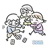 【無料】お正月の「カルタ」で遊ぶ子供たちのイラスト（2026年・商用利用OK）