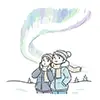 オーロラとカップル | 「冬」の「風景」無料イラスト素材