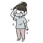 Free Illustration of a Woman Feeling Dizzy and Feverish from Influenza