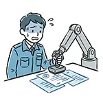 Free Illustration of Man Losing Administrative Work to Robot Arm