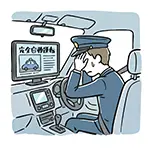 Free Illustration of Driver Holding Head at News of Fully Autonomous Driving