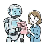 Woman Handed Dismissal Notice 'YOU'RE FIRED' from AI Robot