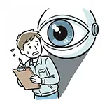 Free Illustration of Worker Watched by Giant AI Surveillance Camera