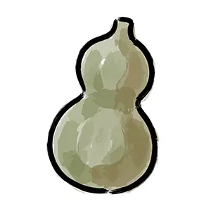 無病息災や除災招福の縁起物であるひょうたん(瓢箪)の手書き風イラスト