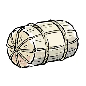 五穀豊穣や富の象徴である米俵(こめだわら)のシンプルでおしゃれなイラスト