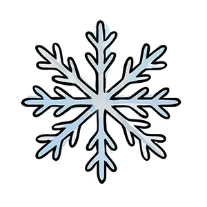 冬の寒中見舞いに最適な美しい雪の結晶の手書き風イラスト