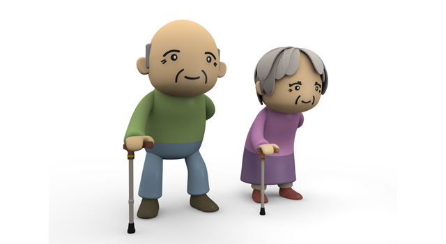 おじいさん｜杖｜笑顔 - 医療/病気/介護/病院/人物/写真/イラスト/無料ダウンロード