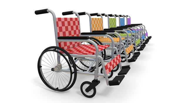 車椅子｜移動手段｜青色 - 医療/病気/介護/病院/人物/写真/イラスト/無料ダウンロード