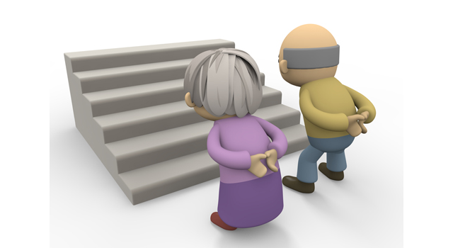 杖｜階段｜問題 - 医療/病気/介護/病院/人物/写真/イラスト/無料ダウンロード