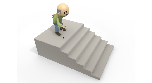 階段｜お年寄り｜困難 - 医療/病気/介護/病院/人物/写真/イラスト/無料ダウンロード