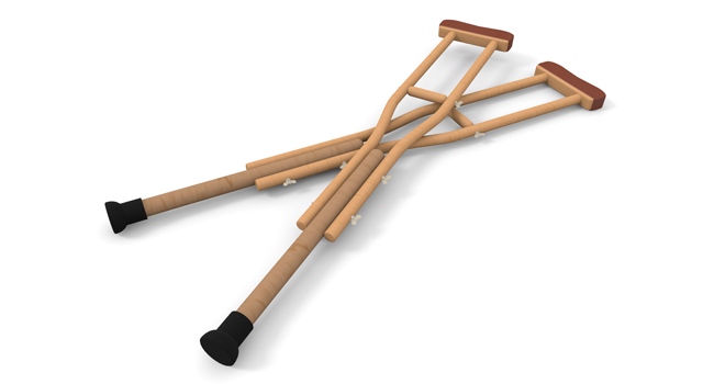 松葉杖｜入院患者｜歩行困難 - 医療/病気/介護/病院/人物/写真/イラスト/無料ダウンロード