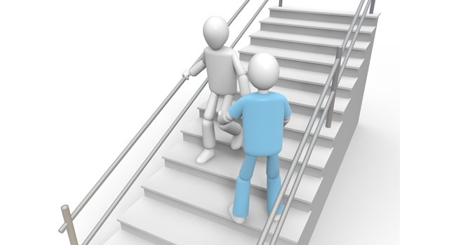 手すり/補助/介護士 - 医療/病気/介護/病院/人物/写真/イラスト/無料ダウンロード