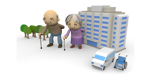 おばあさん/施設/自然 - 医療/病気/介護/病院/人物/写真/イラスト/無料ダウンロード