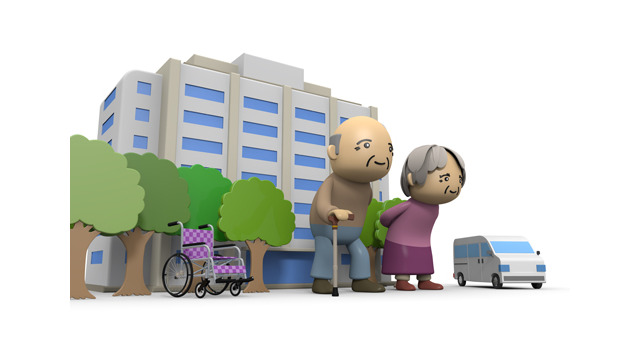 介護施設/車椅子/タクシー - 医療/病気/介護/病院/人物/写真/イラスト/無料ダウンロード