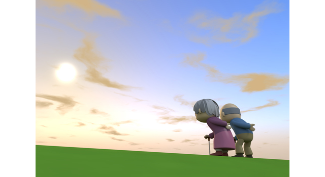 早朝｜散歩｜老人 - 医療/病気/介護/病院/人物/写真/イラスト/無料ダウンロード