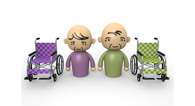 笑顔｜おばあさん｜移動 - 医療/病気/介護/病院/人物/写真/イラスト/無料ダウンロード