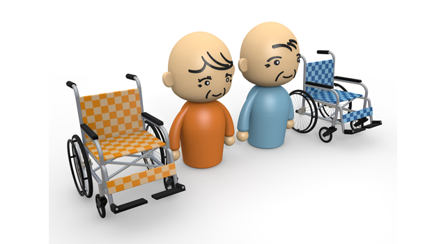 老夫婦｜車イス｜笑顔 - 医療/病気/介護/病院/人物/写真/イラスト/無料ダウンロード