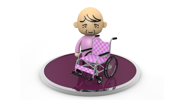 車椅子/ブルー/パーブル - 医療/病気/介護/病院/人物/写真/イラスト/無料ダウンロード