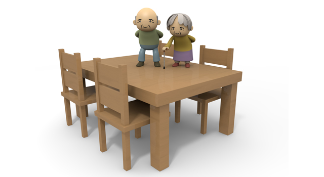 暮らし｜高齢者｜テーブル - 医療/病気/介護/病院/人物/写真/イラスト/無料ダウンロード