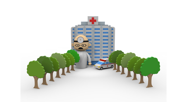 総合病院｜救急車｜ドクター｜胃/内蔵｜人体/解説 - 医療/病気/介護/病院/人物/写真/イラスト/無料ダウンロード