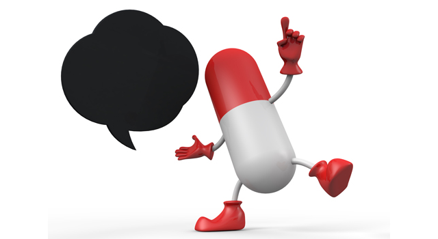 赤色｜薬キャラクター｜黒吹き出し/説明｜科学/医学｜血液/検査 - 医療/病気/介護/病院/人物/写真/イラスト/無料ダウンロード