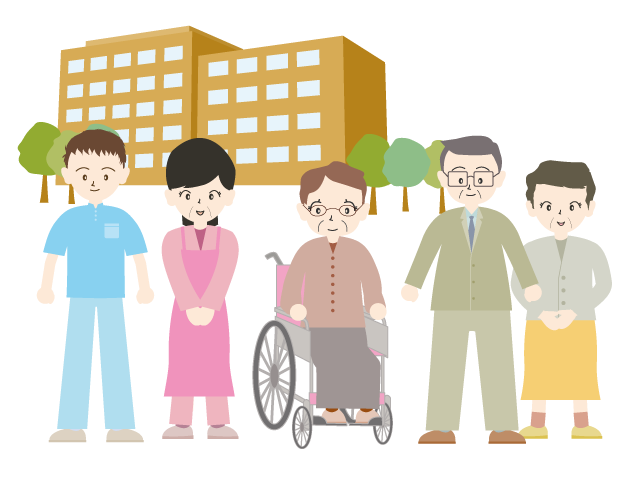 老人ホーム｜介護施設 - 医療/病院/人物/写真/クリップアート/フリー素材/介護/福祉
