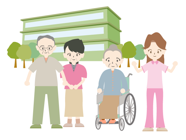 老人ホーム｜介護施設 - 医療/病院/人物/写真/クリップアート/フリー素材/介護/福祉