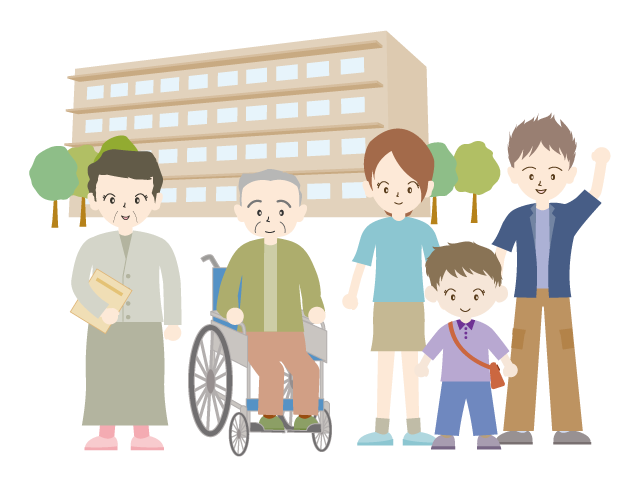 老人ホーム｜介護施設 - 医療/病院/人物/写真/クリップアート/フリー素材/介護/福祉