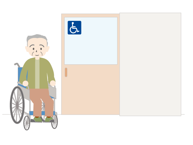 トイレに行きたいおじいさん｜車いす - 医療/病院/人物/写真/クリップアート/フリー素材/介護/福祉