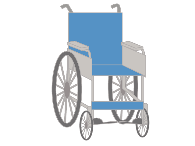 車椅子｜介護用品 - 医療/病院/人物/写真/クリップアート/フリー素材/介護/福祉