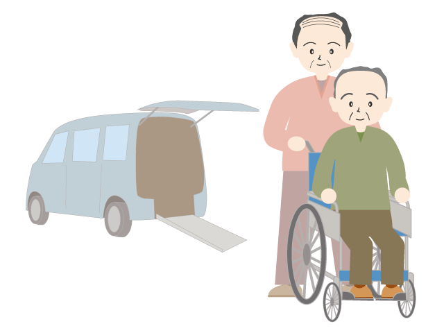 福祉車両｜車椅子 - 医療/病院/人物/写真/クリップアート/フリー素材/介護/福祉
