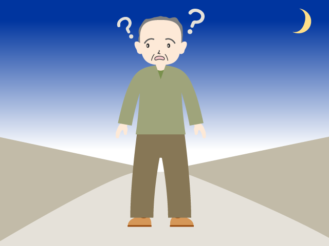 認知症/徘徊｜夜中｜歩き回る - 医療/病院/人物/写真/クリップアート/フリー素材/介護/福祉