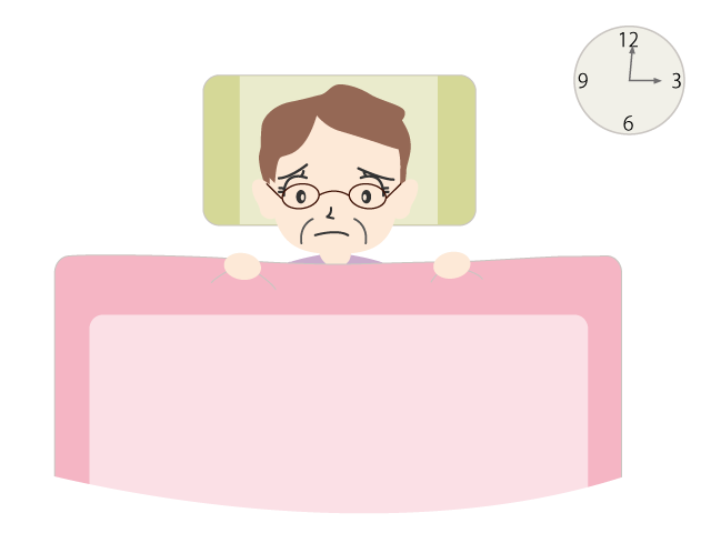 認知症/不眠/症状｜眠れない｜お年寄り - 医療/病院/人物/写真/クリップアート/フリー素材/介護/福祉