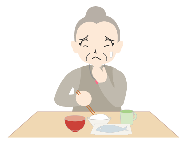 喉がつまる/お年寄り/食事中 - 医療/病院/人物/写真/クリップアート/フリー素材/介護/福祉