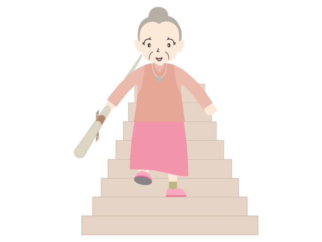 お年寄り/手すり/階段｜リフォーム - 医療/病院/人物/写真/クリップアート/フリー素材/介護/福祉