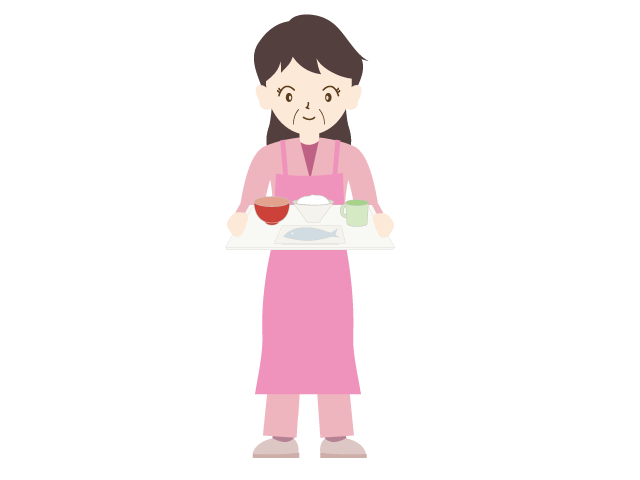 食事｜用意｜ヘルパーさん - 医療/病院/人物/写真/クリップアート/フリー素材/介護/福祉