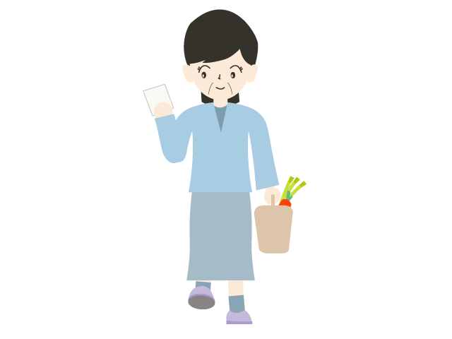 買い物｜補助｜お手伝いさん - 医療/病院/人物/写真/クリップアート/フリー素材/介護/福祉