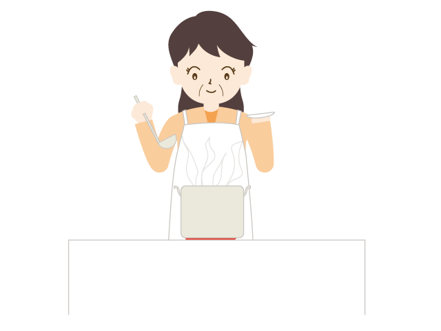 食事の用意｜手伝い｜ヘルパーさん - 医療/病院/人物/写真/クリップアート/フリー素材/介護/福祉