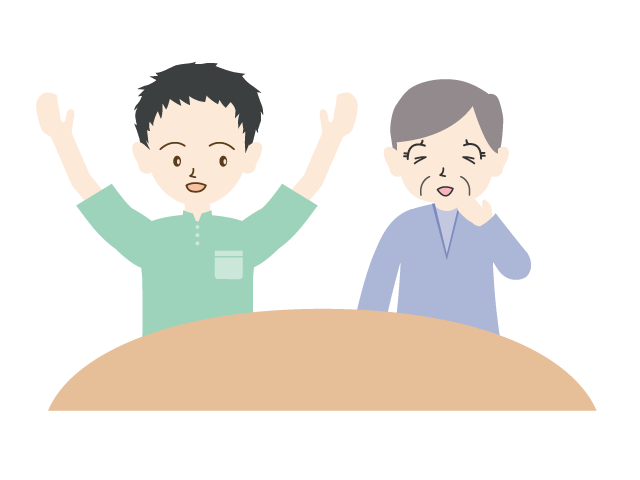 会話｜話し相手｜高齢者｜笑顔 - 医療/病院/人物/写真/クリップアート/フリー素材/介護/福祉