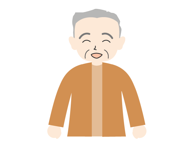 おじいさん｜高齢者｜笑顔｜楽しい - 医療/病院/人物/写真/クリップアート/フリー素材/介護/福祉