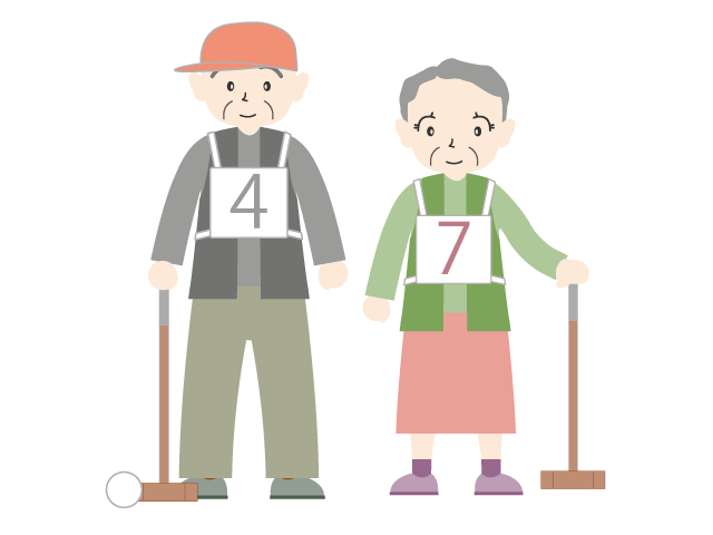 ゲートボール大会/老人｜運動｜元気 - 医療/病院/人物/写真/クリップアート/フリー素材/介護/福祉