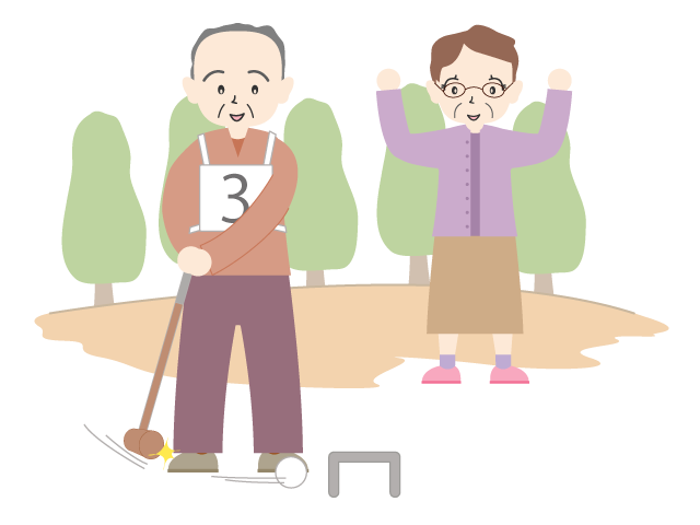 ゲートボール/公園/運動｜体を動かす - 医療/病院/人物/写真/クリップアート/フリー素材/介護/福祉