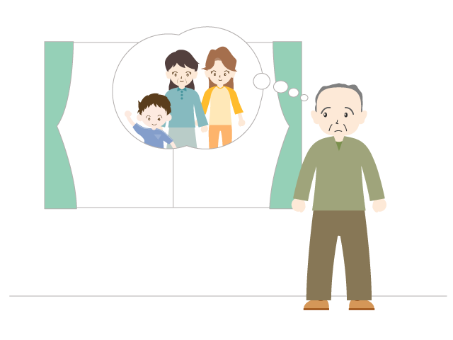 施設で一人/寂しい老人｜会いにきて欲しい - 医療/病院/人物/写真/クリップアート/フリー素材/介護/福祉