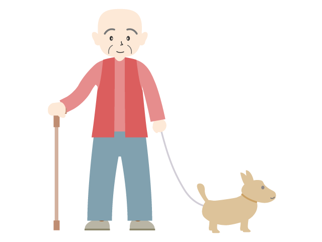 犬と散歩/さんぽ｜運動 - 医療/病院/人物/写真/クリップアート/フリー素材/介護/福祉