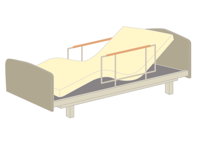 介護用ベッド - 医療/病院/人物/写真/クリップアート/フリー素材/介護/福祉